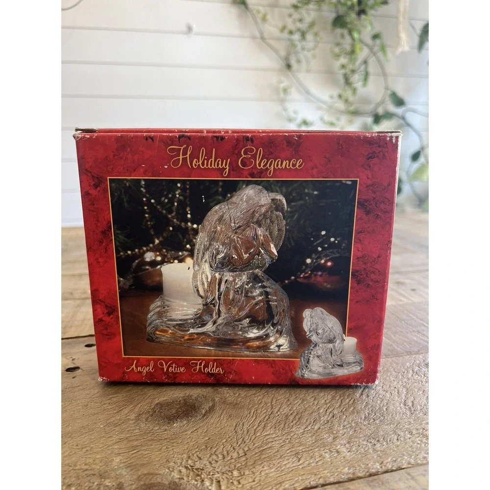 St. George Crystal Praying Angel Votive Holder by Holiday Elegance